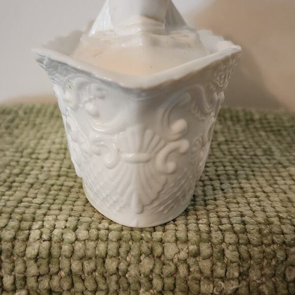 Vintage Milk Glass Fish Covered Sauce Boat Tureen Mid Century Ocean Decor - Picture 4 of 13